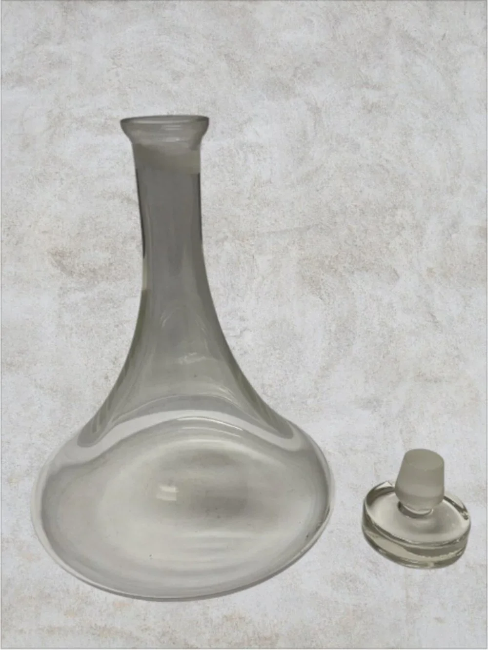 WHISKEY DECANTER -- Glass w/Stopper, 2 Brandy Cognac Snifters, Vintage